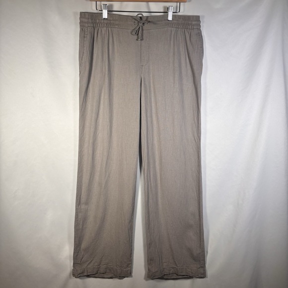 Old Navy Pants - Old Navy High Rise Wide Leg Linen Pants Womens Large Resort Comfort Coastal